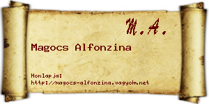 Magocs Alfonzina névjegykártya